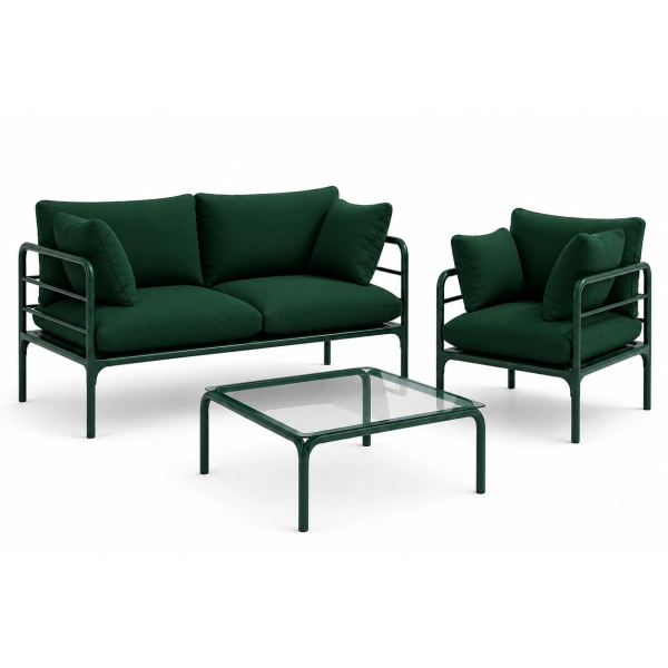 Zestaw Wypoczynkowy Ogrodowy BELLANTI Venezia Deep Emerald 3os.